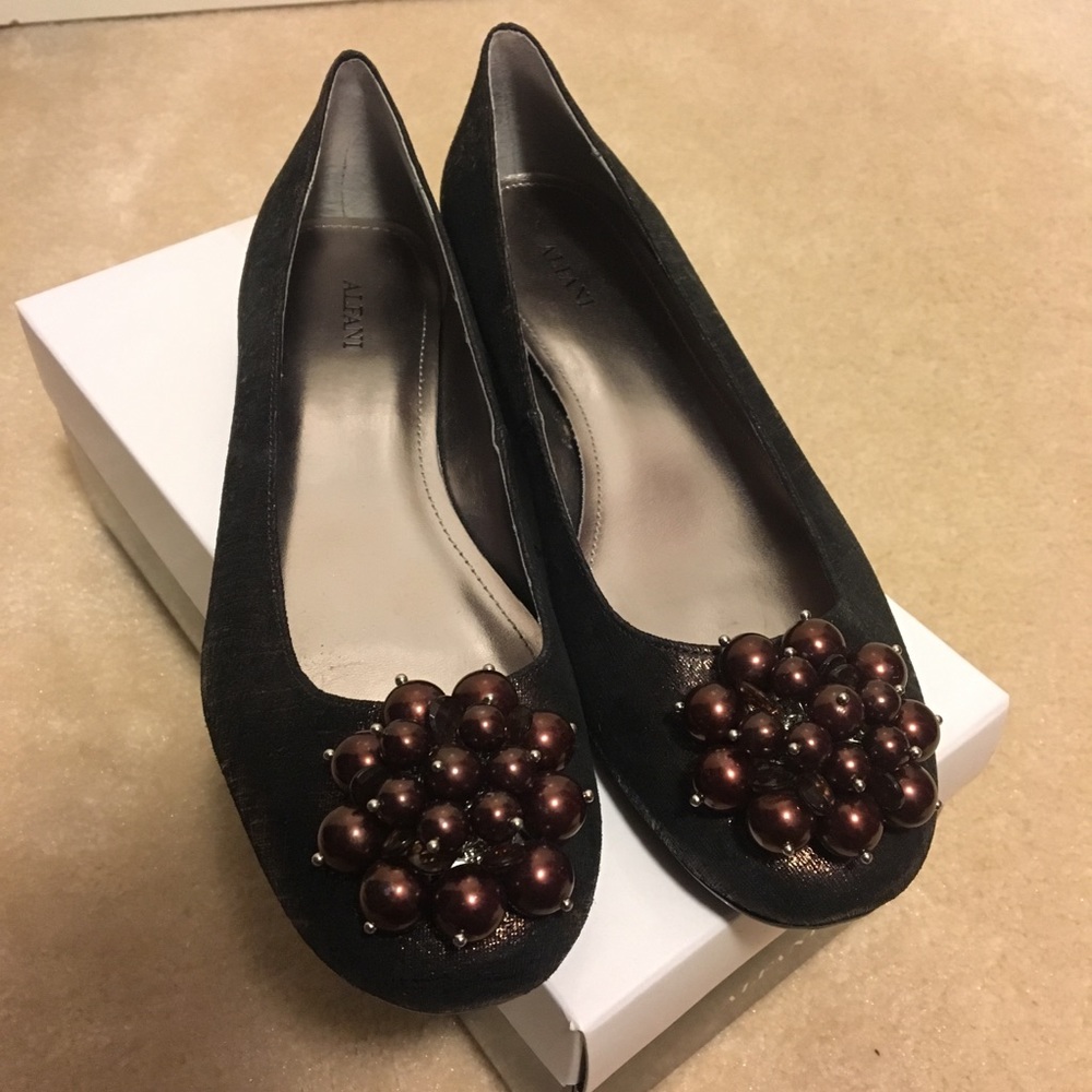 ALFANI Leather Flats